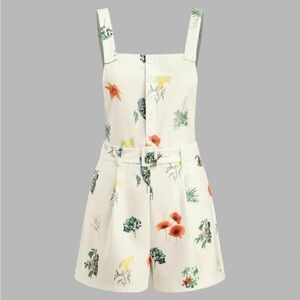 CIDER OVERALLS FLORAL ROMPER